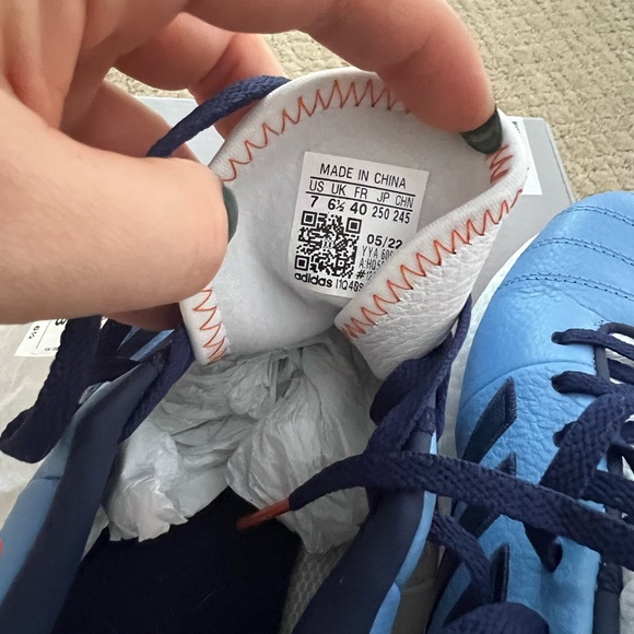 adidas Ultraboost Copa Blue with White and Orange Accents and NYCFC logo - Picture 3 of 5